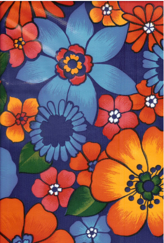 London on Navy Oil Cloth, Yardage