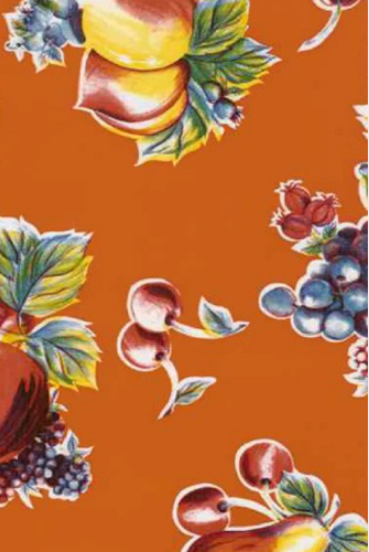 Pears and Apples on Orange, Yardage Pears and Apples on Orange, Yardage
