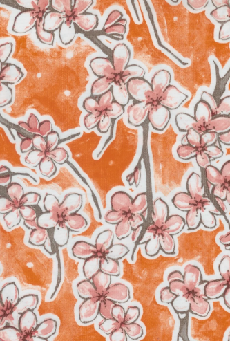 Fuji on Orange Oil Cloth, Full Bolt