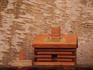 Paines Products Red Cedar incense burner cabin shaped USA Made