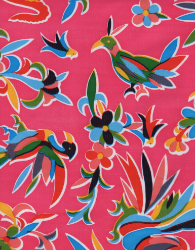 Aztec on Pink Oil Cloth, Full Bolt Aztec on Pink Oil Cloth, Full Bolt