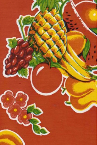 Cane on Red Oil Cloth, Yardage Cane on Red Oil Cloth, Yardage