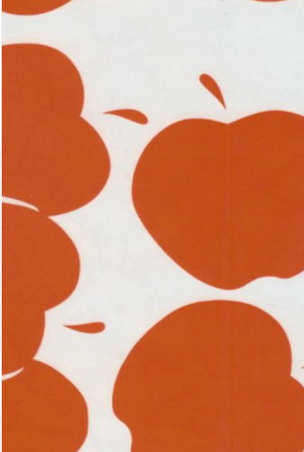 Solvang Red on White Oil Cloth, Yardage