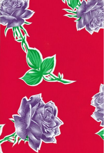 Havana on Red Oil Cloth, Yardage