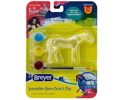 Breyer Horses Stablemates Suncatcher Horse Paint & Play #4230 Breyer fans love Stablemates painting and they love horses. Enter our new Suncatcher Horse Paint & Play - the perfect pair! Each Stablemates horse model is clear, and when painted with the special paint, they become dazzling in the sunlight.