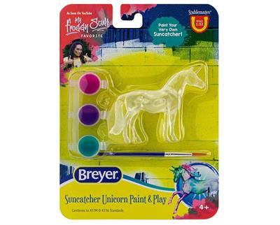 Breyer Horses Stablemates Suncatcher Unicorn Paint and Play #4231 Breyer fans love Stablemates painting and they love unicorns. Enter our new Suncatcher Unicorn Paint & Play - the perfect pair!