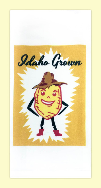 Red and White Kitchen Retro Idaho Grown Tater Flour Sack Towel 100% Cotton Red and White Kitchen Retro Idaho Grown Tater Flour Sack Towel 100% Cotton