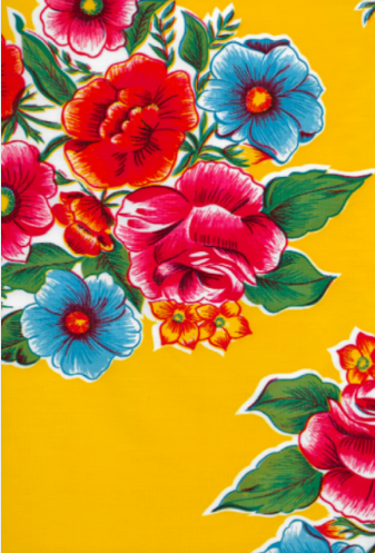 Lady Bird on Yellow Oil Cloth, Yardage Lady Bird on Yellow Oil Cloth, Yardage