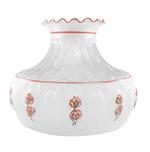 This beautiful shade is apart of the Crystal Series style shade with Clear middle  and has been Hand Painted with two differnt flower patterns. 