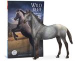 Breyer Horses Classics Size Wild Blue Mustang Horse & Book Set #6136