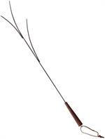 Twiggy is a an artistic marshmallow fork with flowing branchlike tines. Made from stainless steel with eco-friendly, quality acacia wood handle. Leather strap is connected to handle with solid brass eyebolt. 28