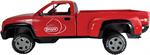 This well-detailed truck replicates the most popular shipping vehicle on the road, a Dually (for dual-wheeled) Stylish in Red with Black trim, it hitches to the matching 2-Horse, tag-along trailer in a snap!