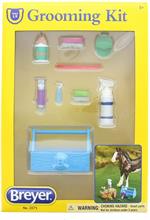 Everything you need to groom a horse! Includes grooming tote, hoof pick, hoof oil container, dandy brush, face brush, sweat scraper, electric clipper, curry comb and spray bottle. Horse not included.  Ages 8+