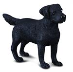 toy figurine of a black lab dog