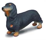 The 1.8''L x 1.2''H Dachshund is just one of the many beautifully sculpted pieces in CollectA's Cats and Dogs Collection. Originally bred to hunt badgers, the Dachshund's long, low build makes it perfect for hunting animals in burrows.