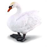 White Swan bird small toy figurine