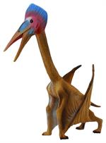 The Hatzegopteryx lived approximately 66 million years ago. Its skull probably reached nearly 9 feet in length, with a long beak and strong jaw. It resembles other flying pterosaurs and scientists estimate its wing span might have been 19 feet. This beaut