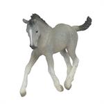 Gray, Dapple Grey, Steel Grey Trotting baby Draft Horse toy figure