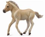 Cantering, galloping, running brown toy horse