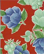 Poppies on Red Oil Cloth, Full Bolt