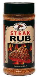 Hi Mountain Jerky Steak Rub 10 ounce BBQ Meat Spice Seasoning for Beef