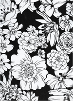 Victoria on Black Oil Cloth, Yardage