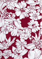 Victoria on Burgundy Oil Cloth, Yardage