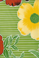 Mali on Green Oil Cloth, Yardage