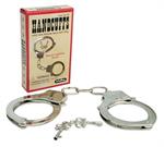  Apprehend your suspect with our metal handcuffs. Equipped with 2 keys and safety release. Measures 4.62 x 2.75 x .87 in box. 