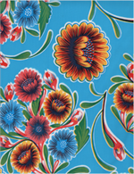 Blooms on Light Blue, Full Bolt