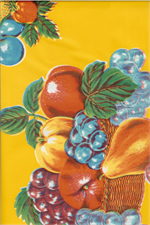 Lemons on Yellow Oilcloth, Yardage