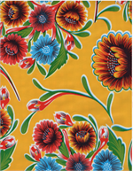 Blooms on Yellow Oil Cloth, Full Bolt
